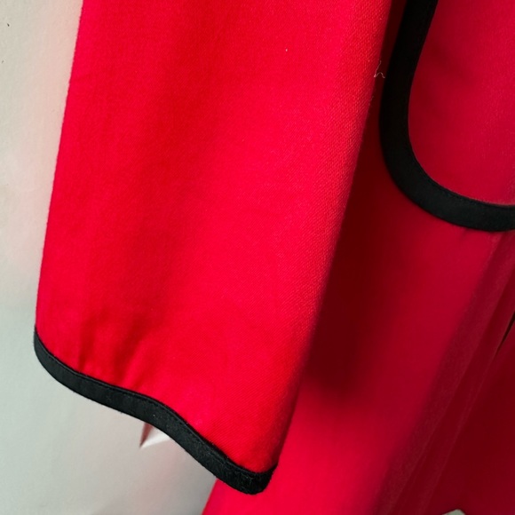 Nine West Red jacket coat with Black Trim - Picture 5 of 11